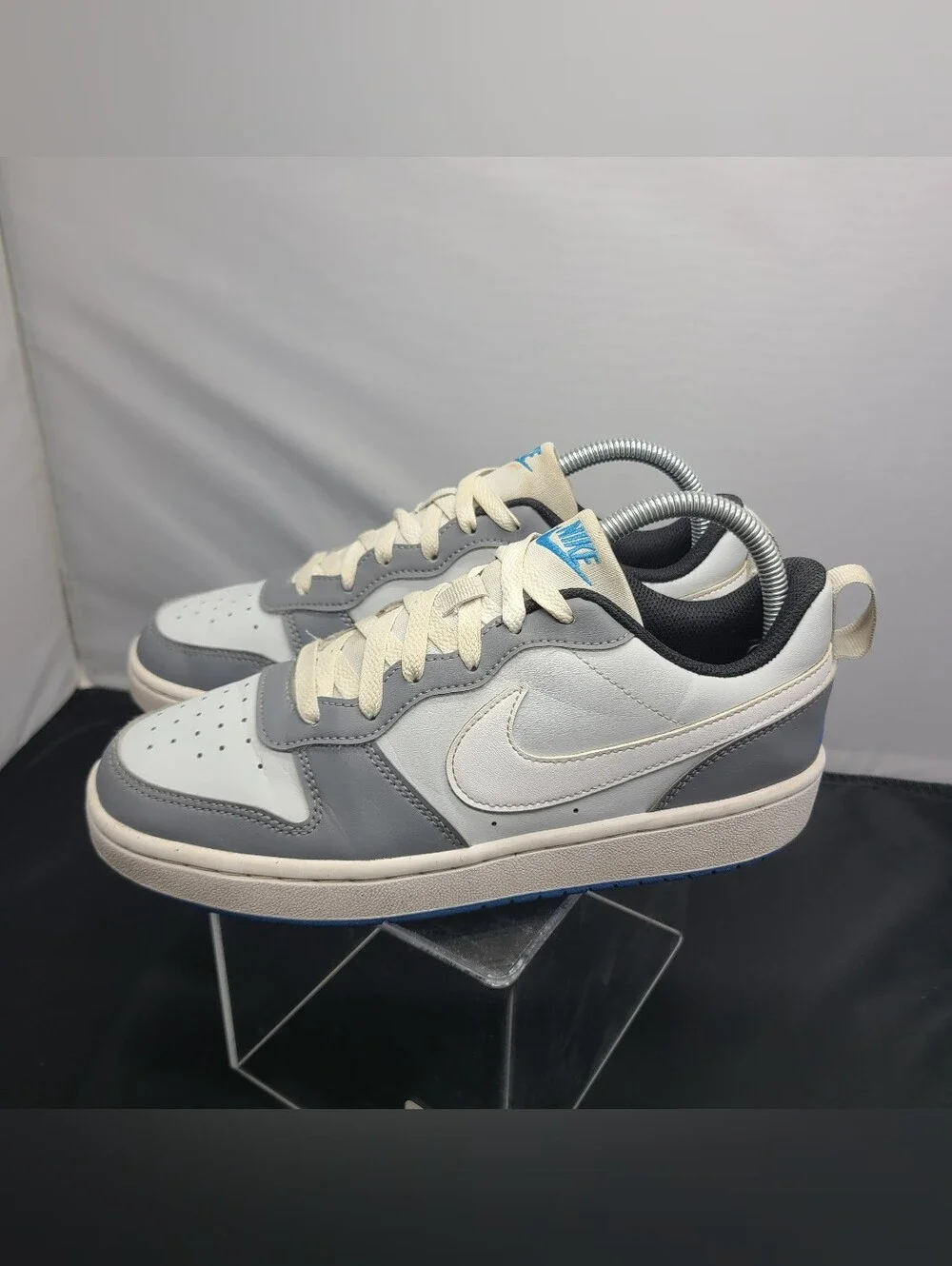 Nike Court Borough Low Recraft 'Platinum Cool Grey Photo Blue' Kids Size 6Y
